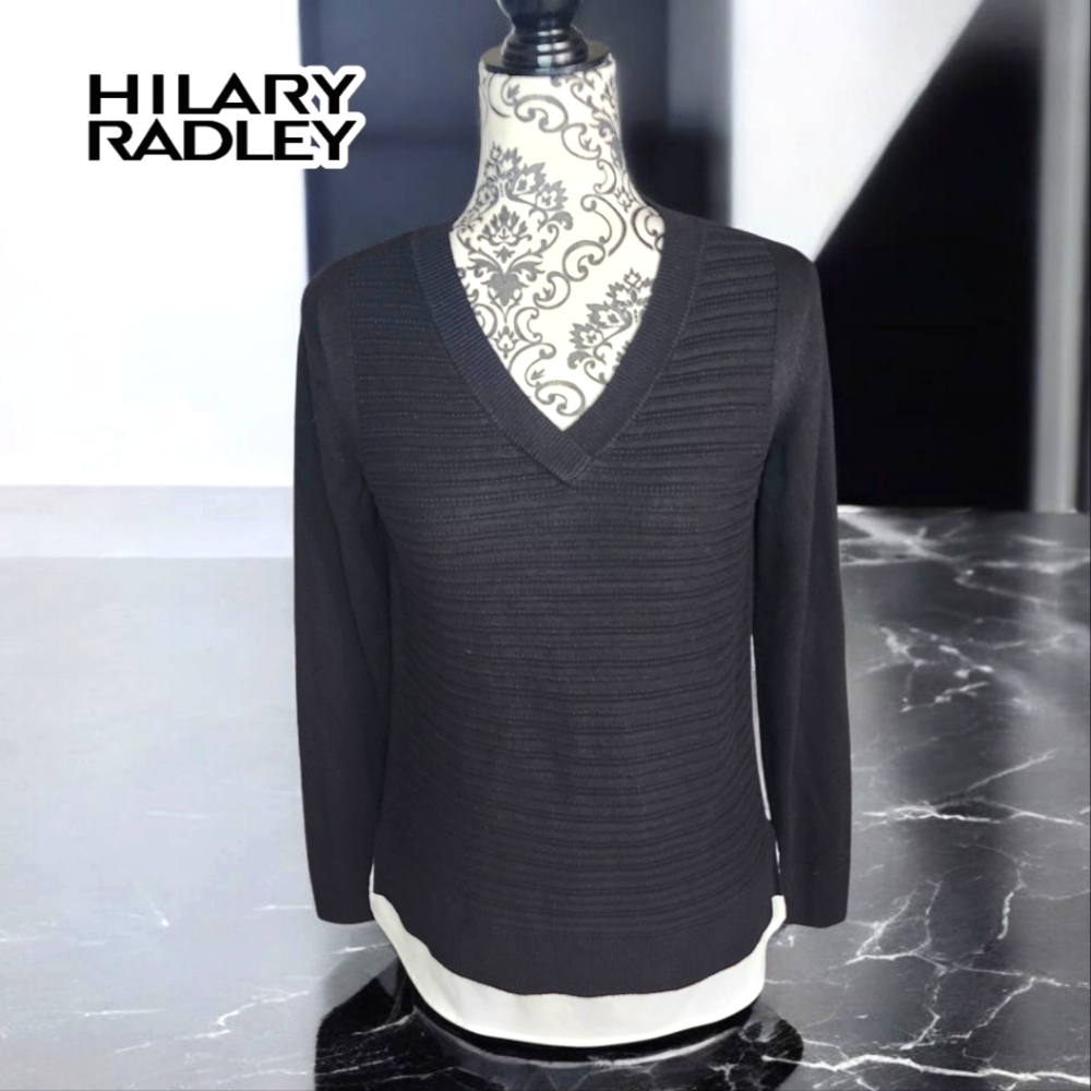 HILARY RADLEY Two-Fer Layered Sweater - Small - Picture 1 of 7